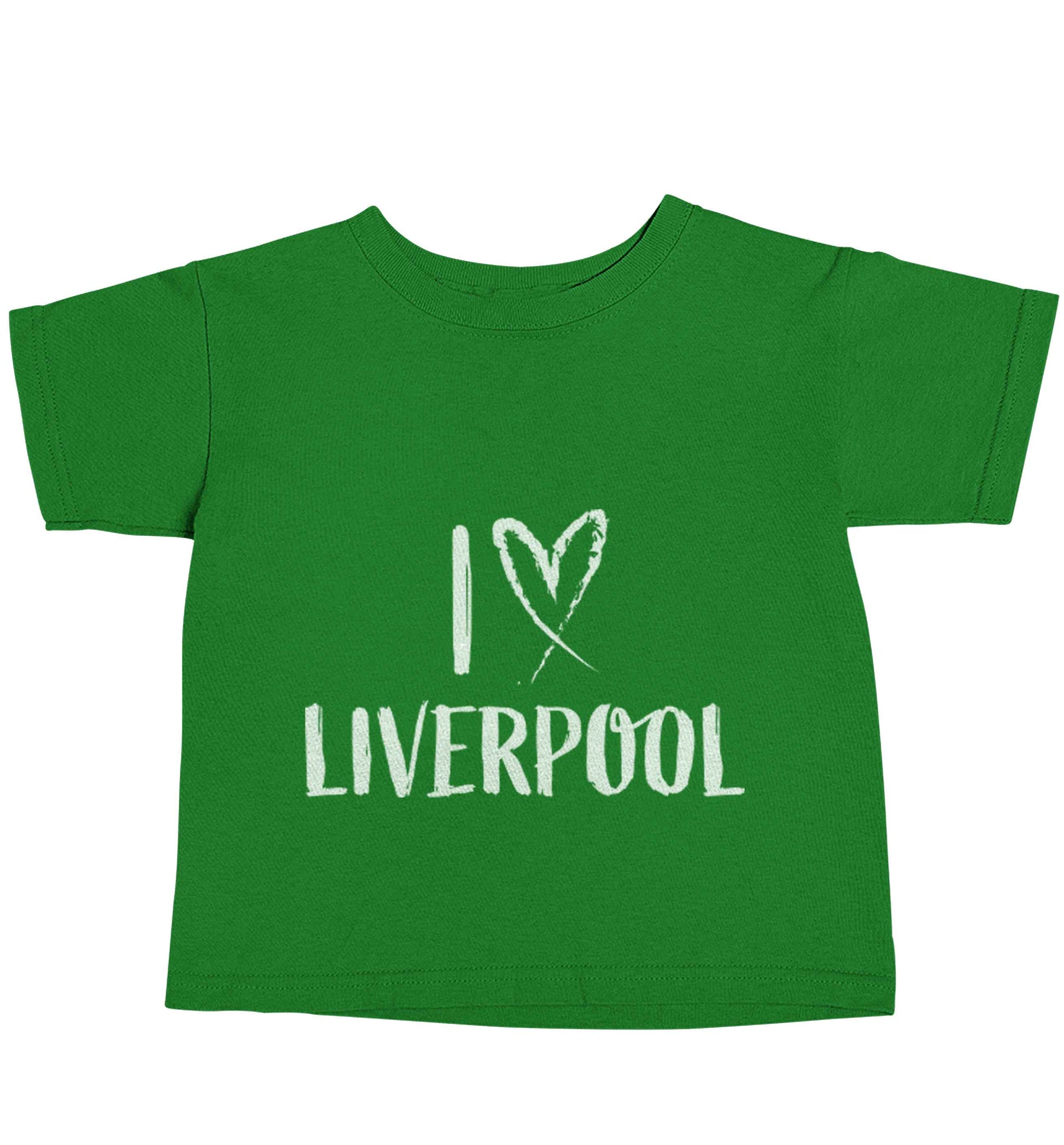 I love Liverpool green baby toddler Tshirt 2 Years