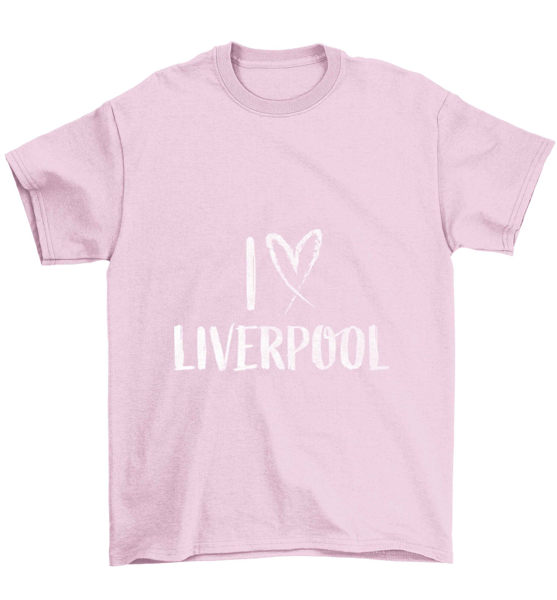 I love Liverpool Children's light pink Tshirt 12-13 Years