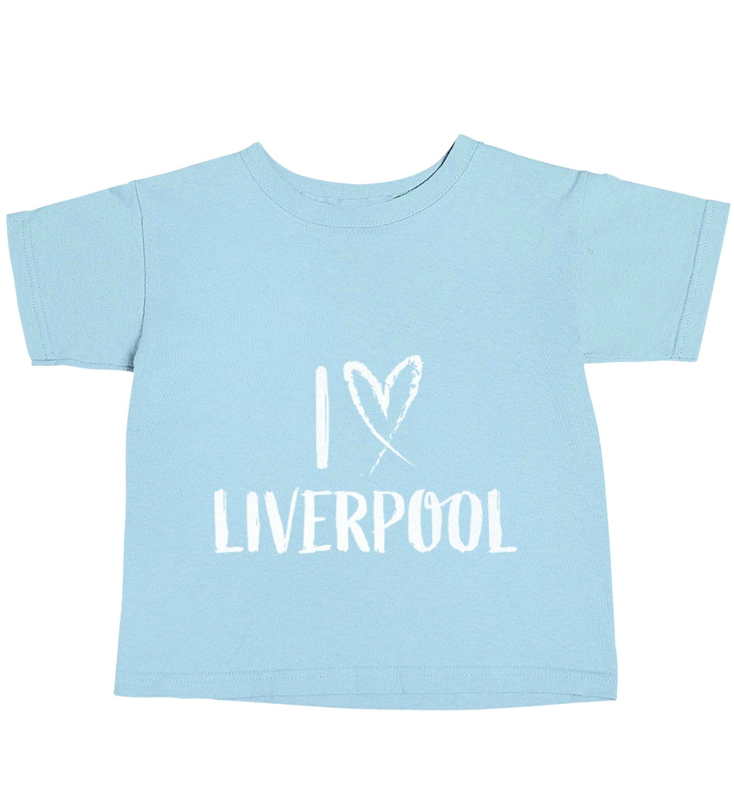 I love Liverpool light blue baby toddler Tshirt 2 Years