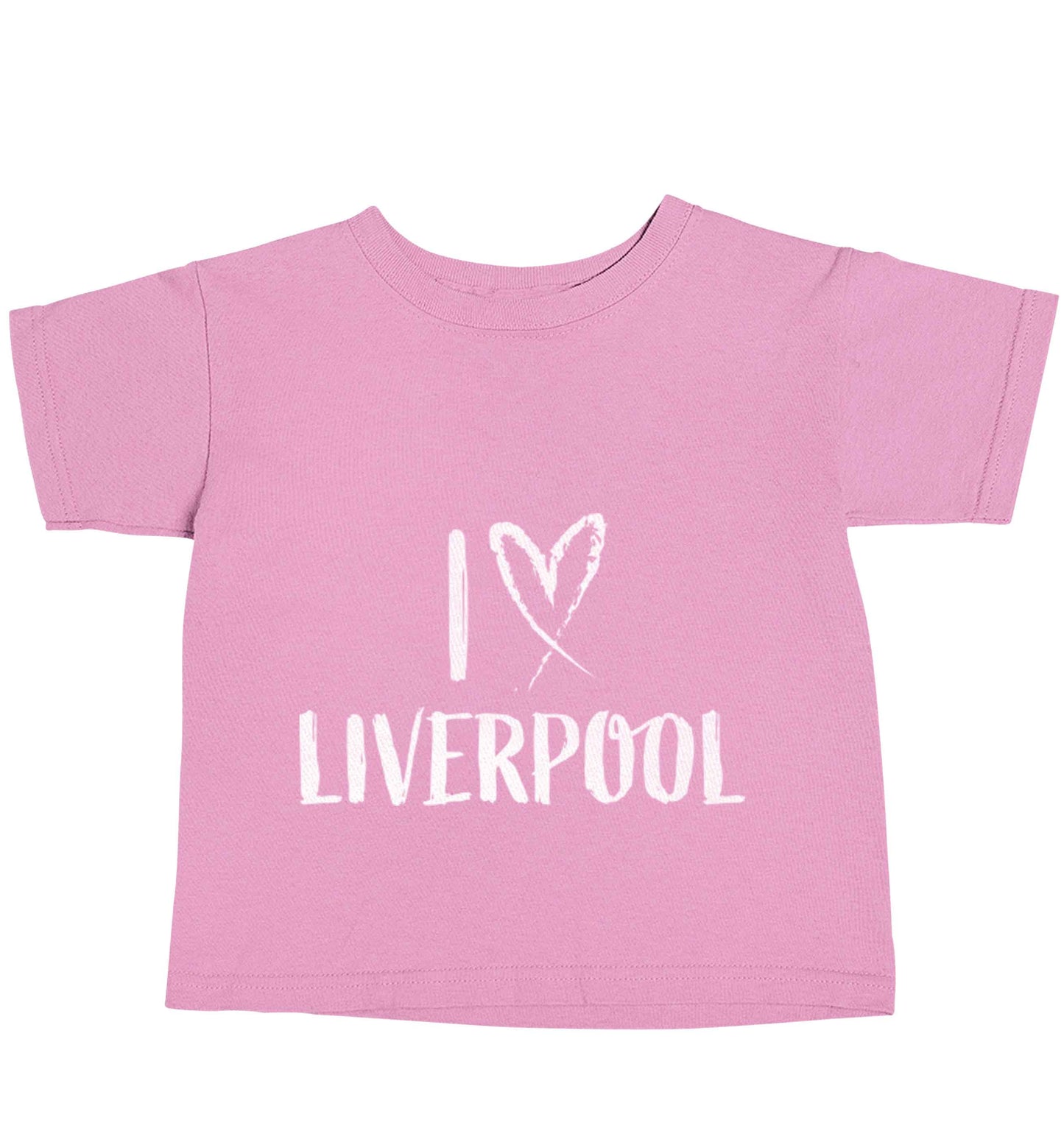 I love Liverpool light pink baby toddler Tshirt 2 Years