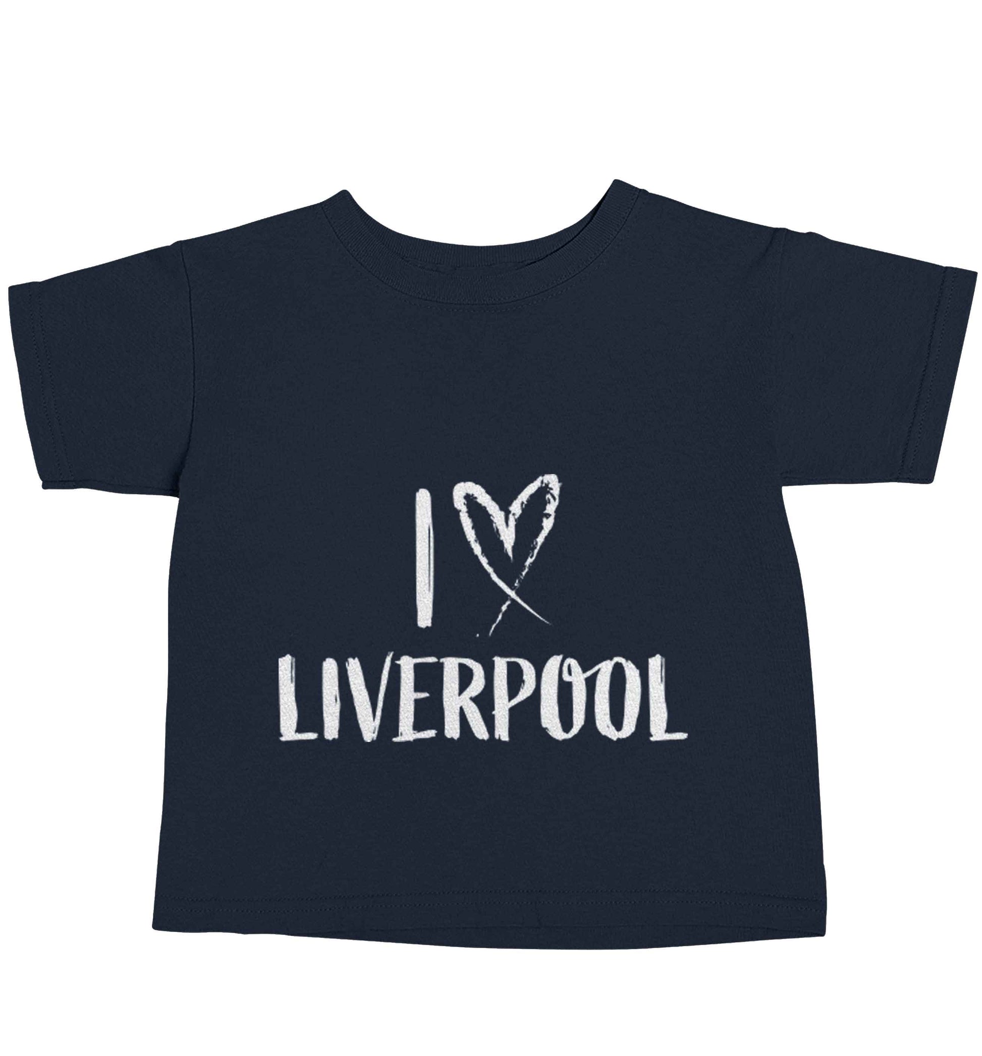 I love Liverpool navy baby toddler Tshirt 2 Years