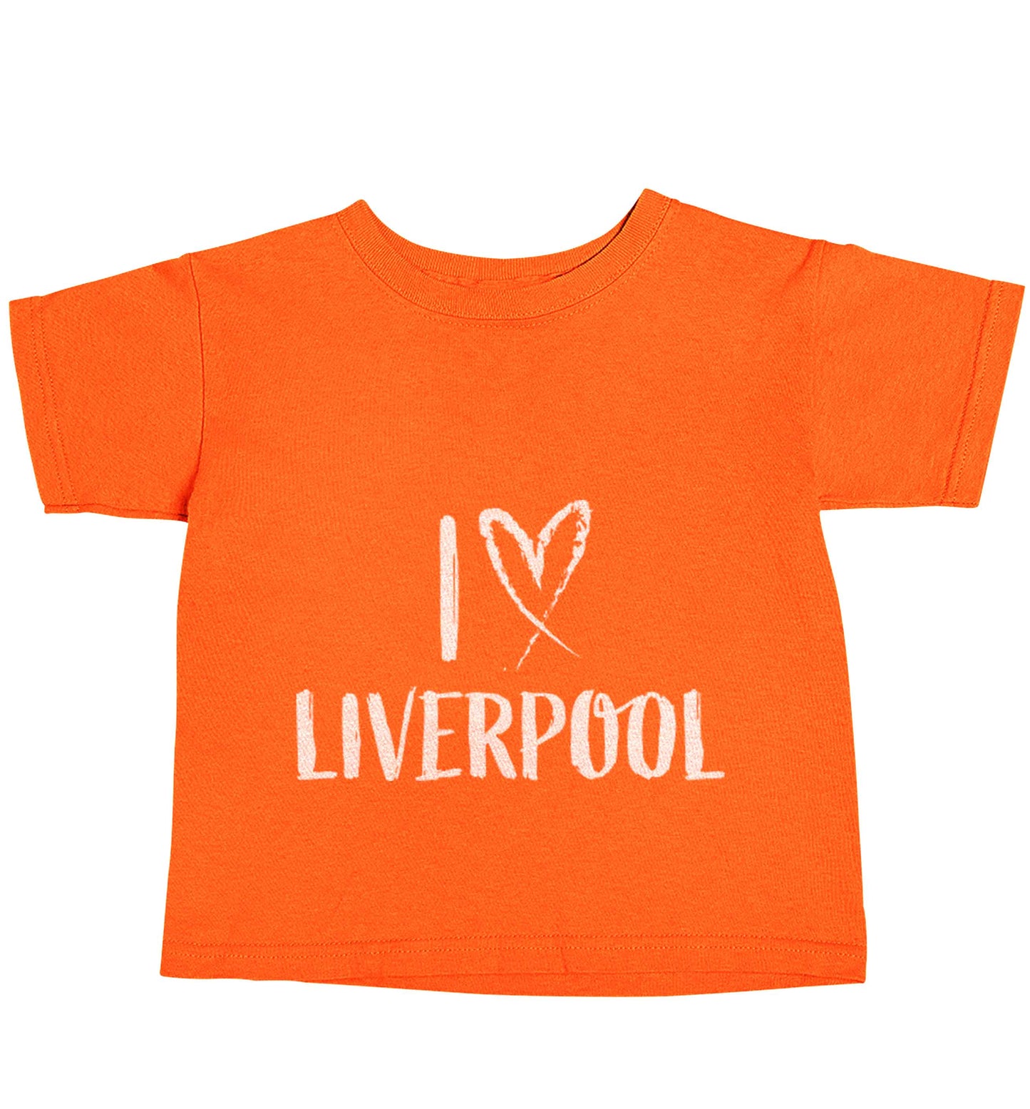 I love Liverpool orange baby toddler Tshirt 2 Years