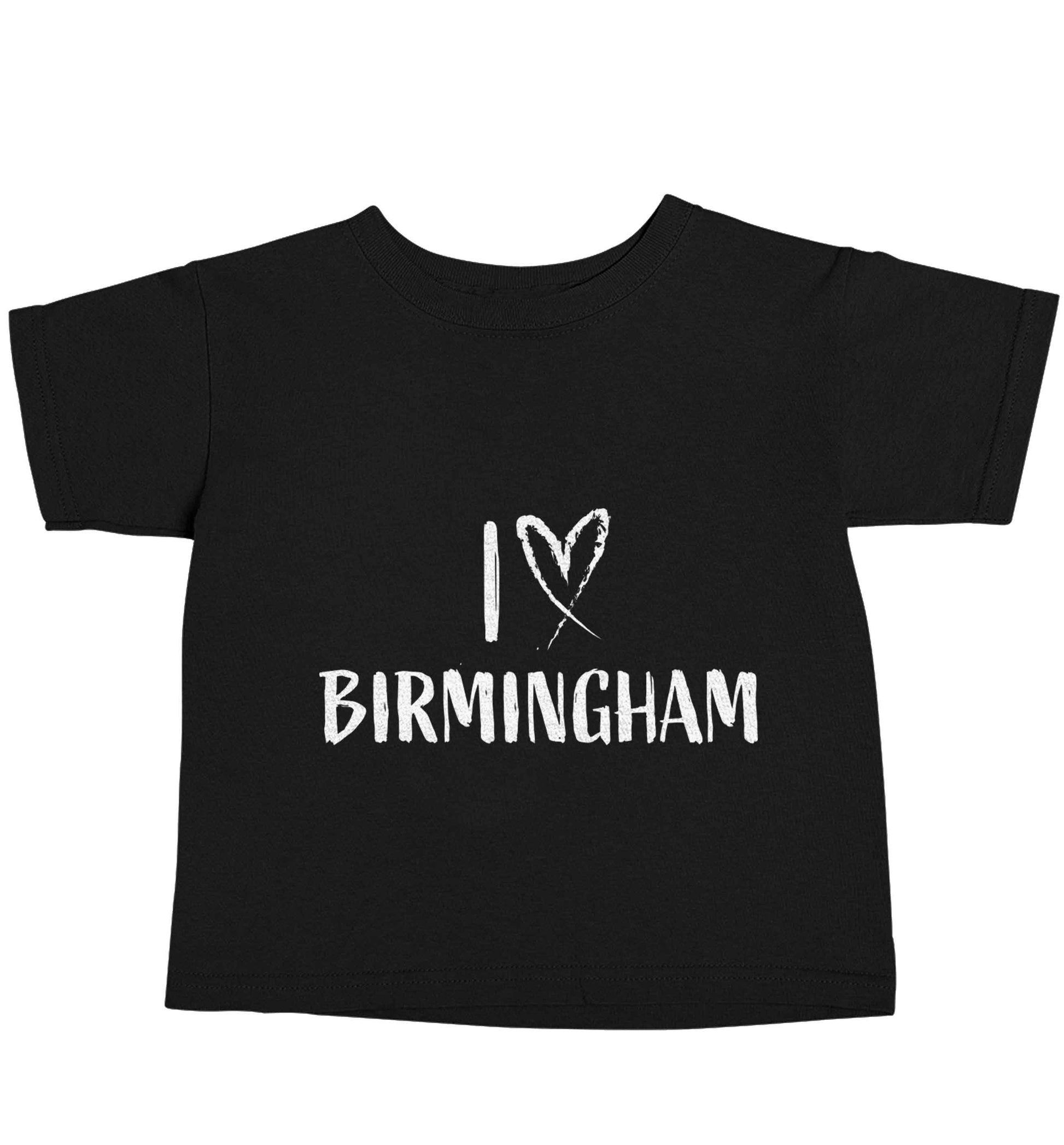 I love Birmingham Black baby toddler Tshirt 2 years