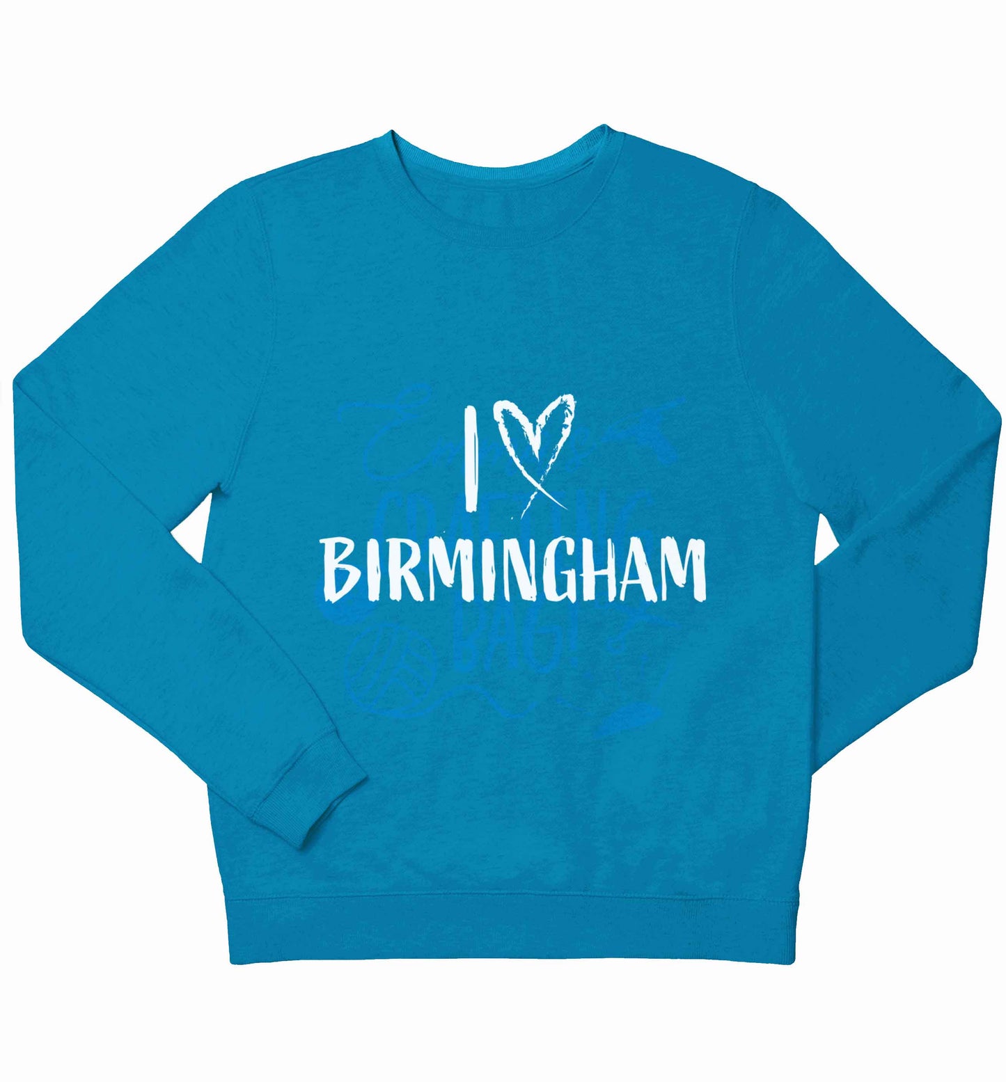 I love Birmingham children's blue sweater 12-13 Years