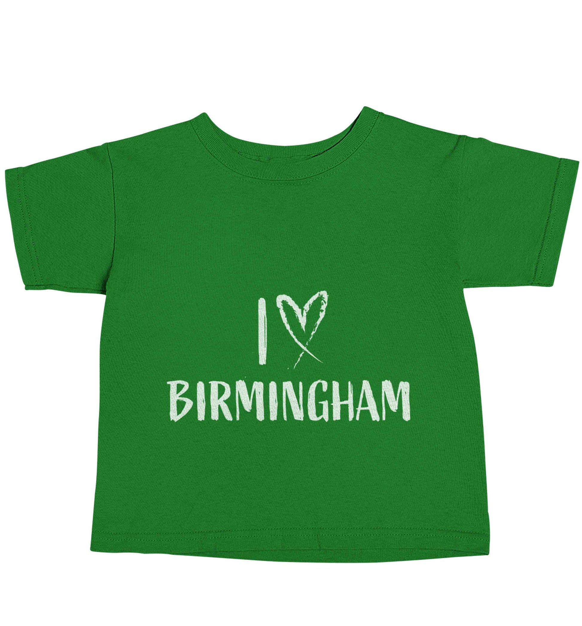 I love Birmingham green baby toddler Tshirt 2 Years