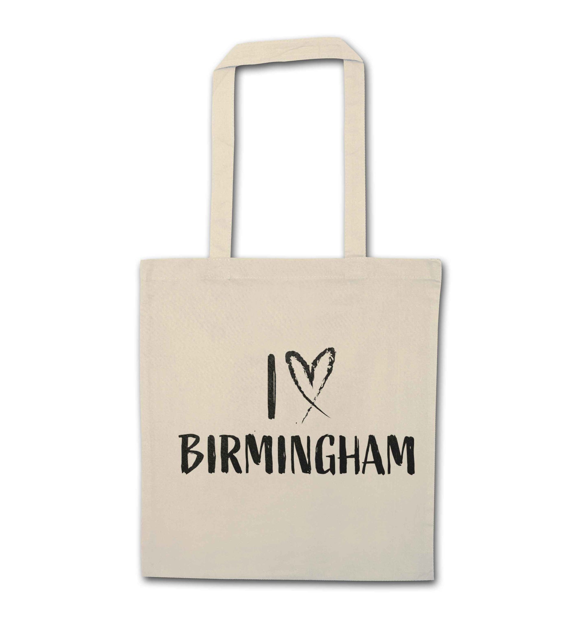I love Birmingham natural tote bag