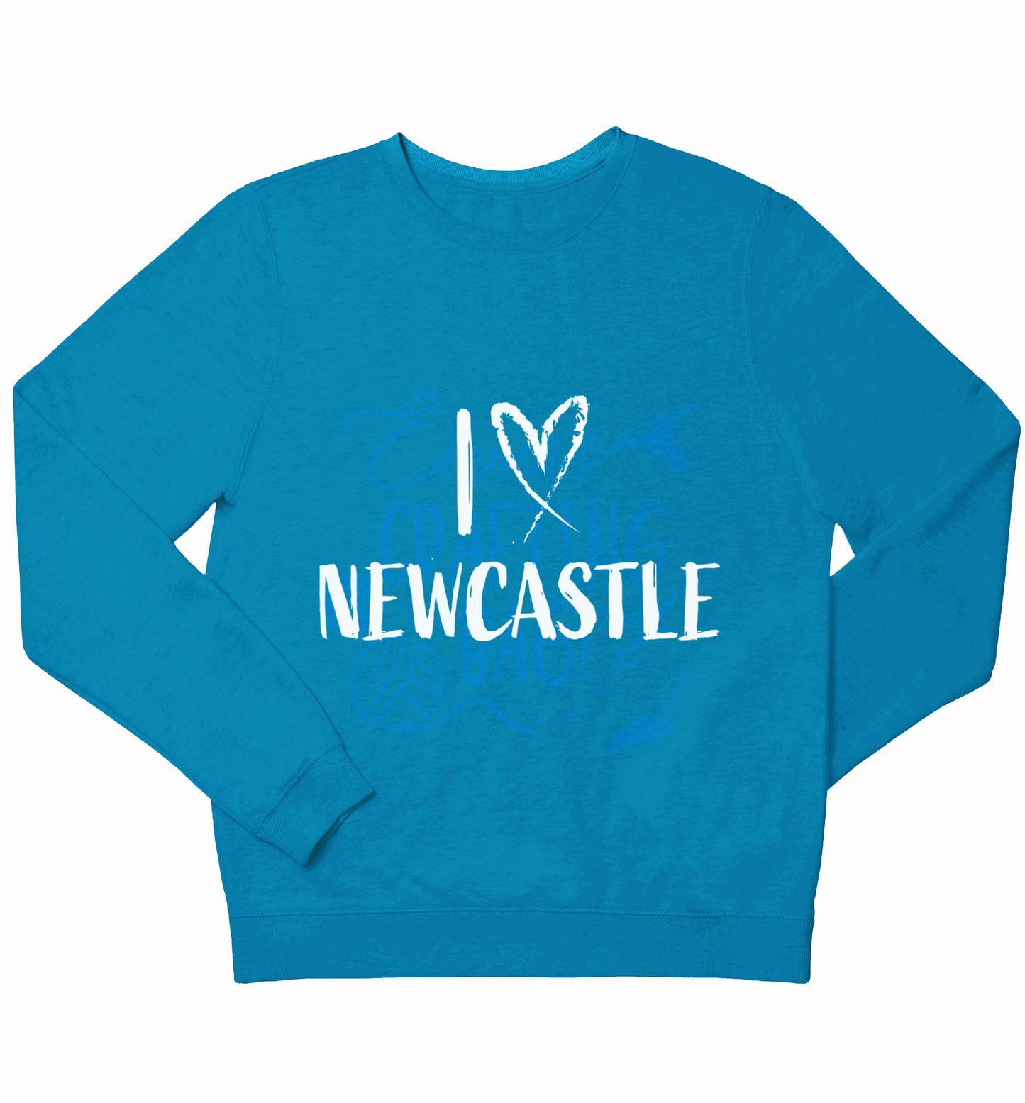 I love Newcastle children's blue sweater 12-13 Years