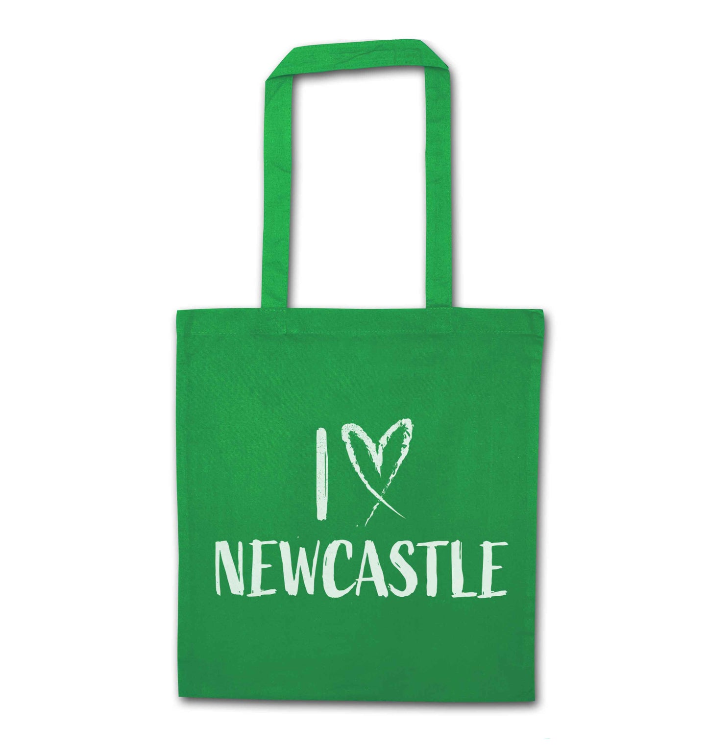 I love Newcastle green tote bag