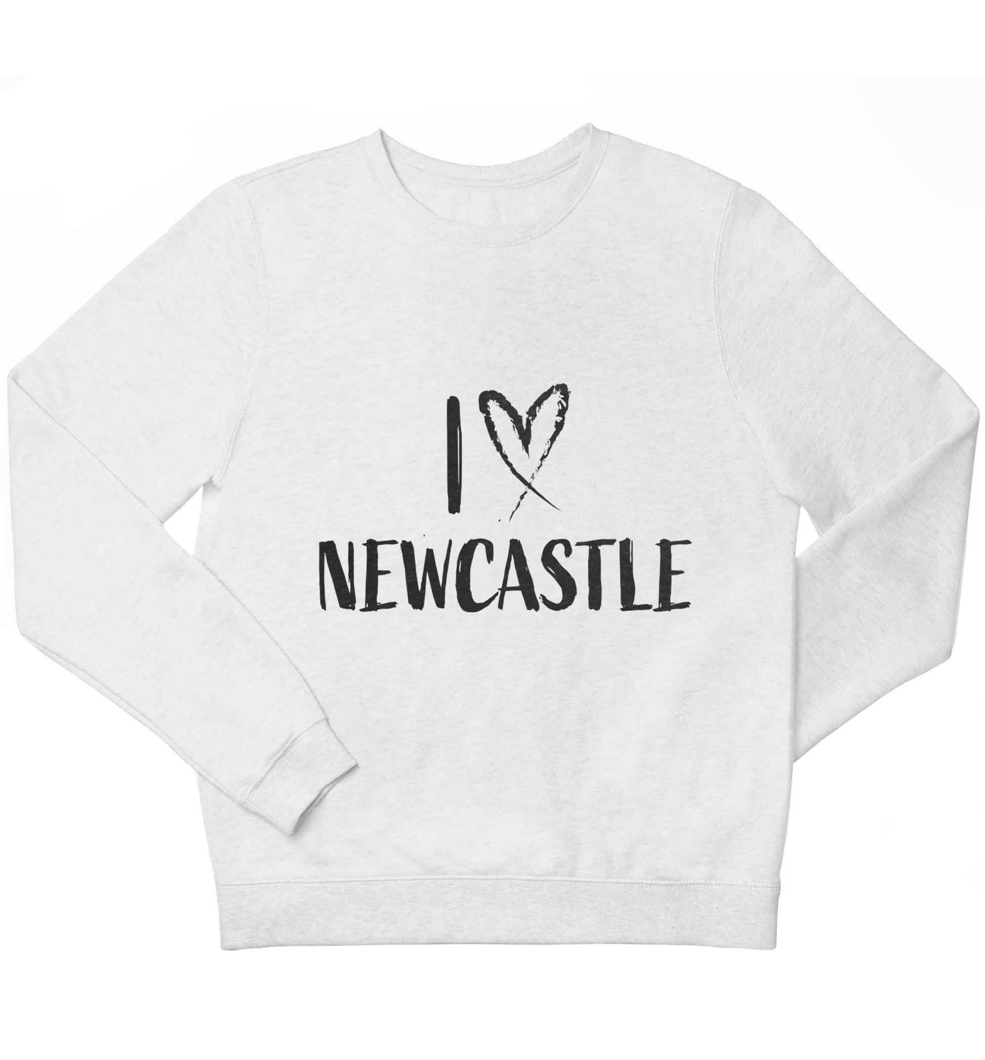 I love Newcastle children's white sweater 12-13 Years