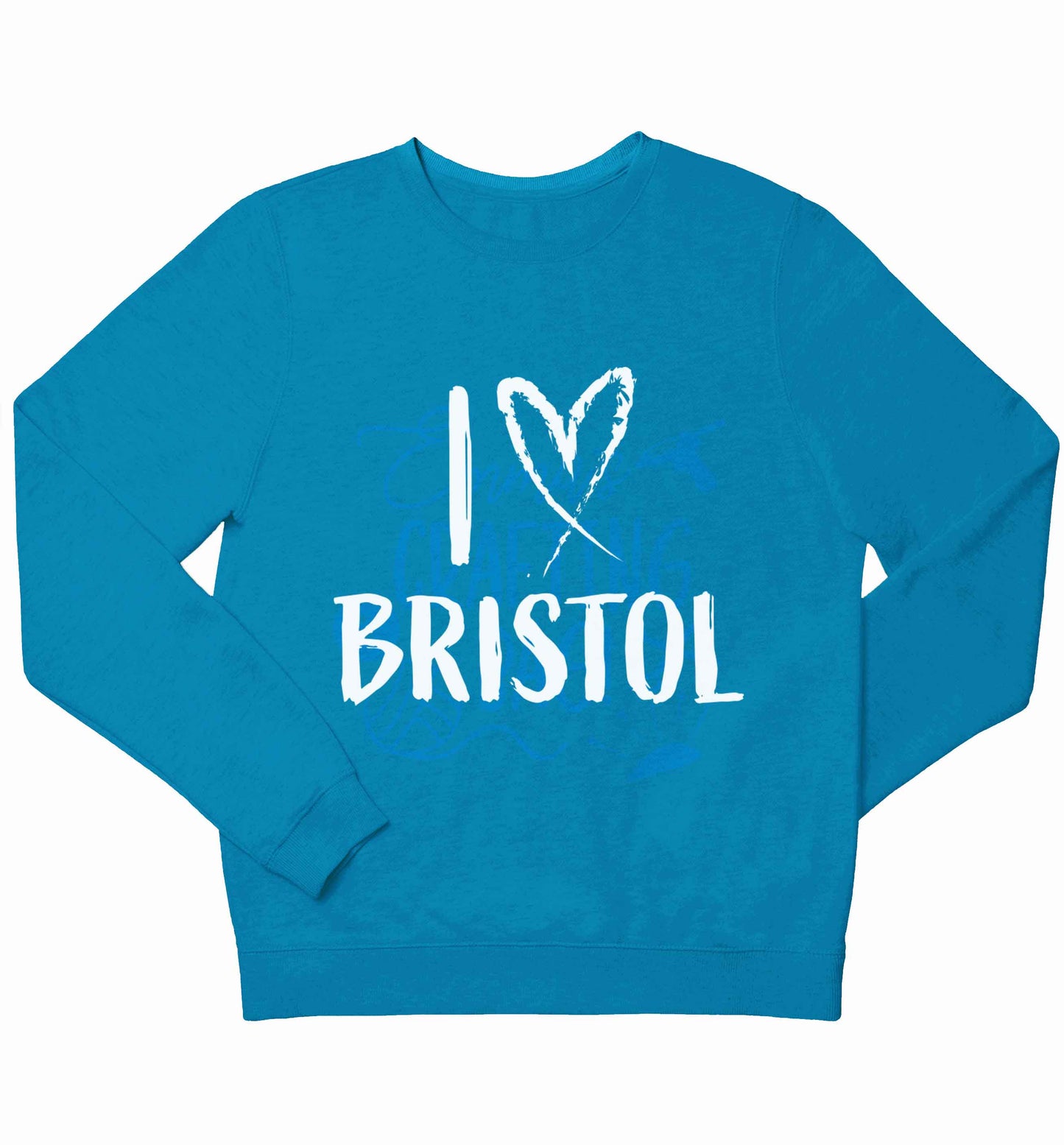 I love Bristol children's blue sweater 12-13 Years