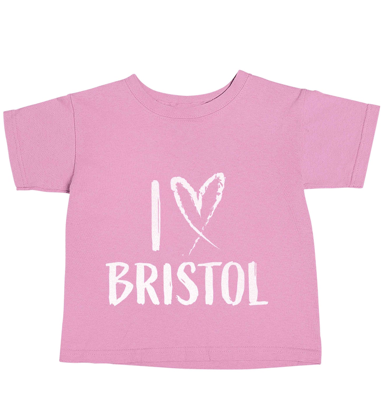 I love Bristol light pink baby toddler Tshirt 2 Years