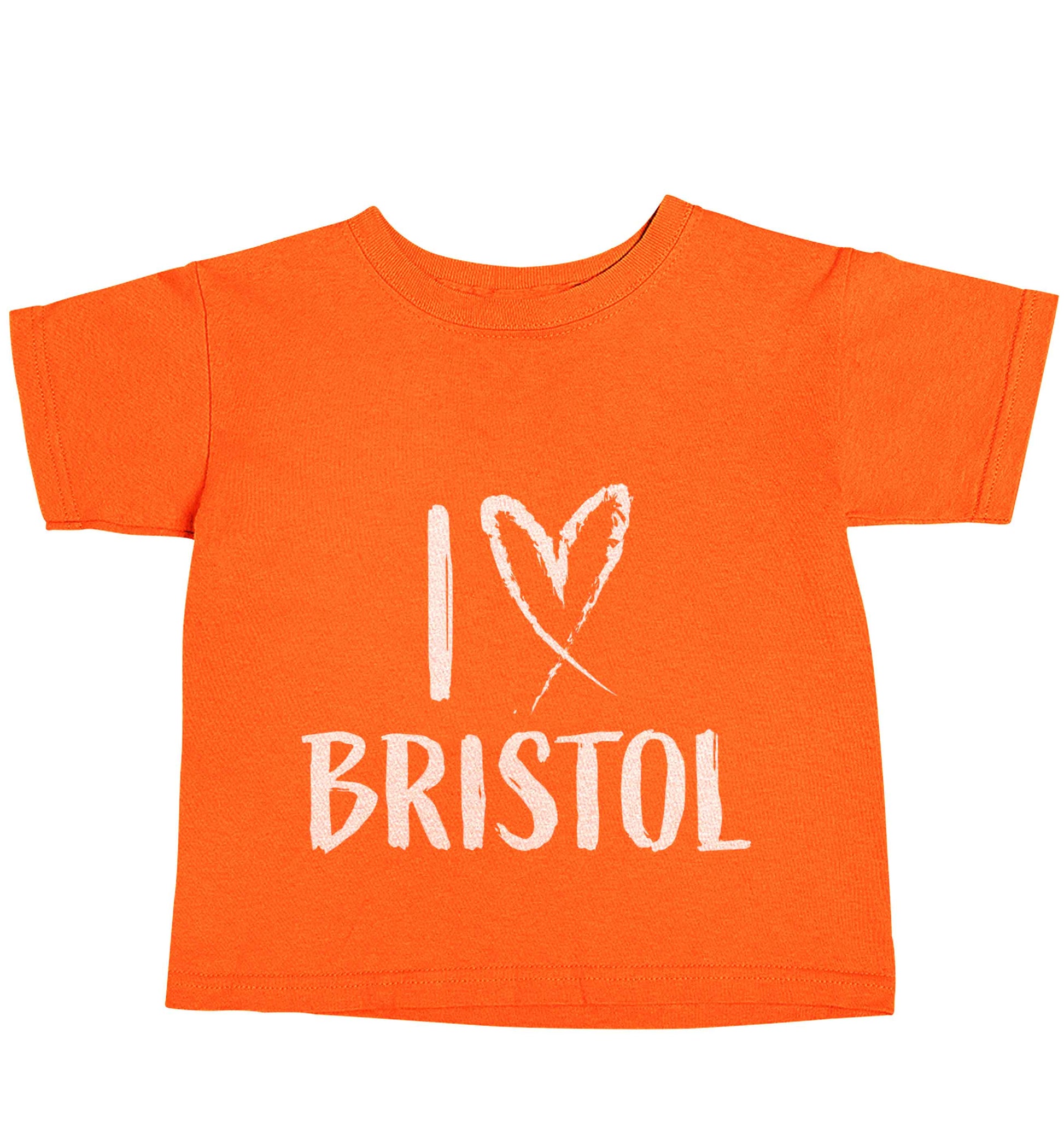 I love Bristol orange baby toddler Tshirt 2 Years