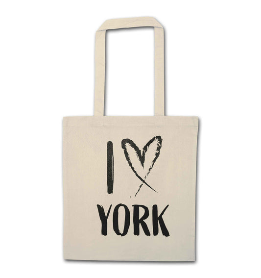 I love york natural tote bag