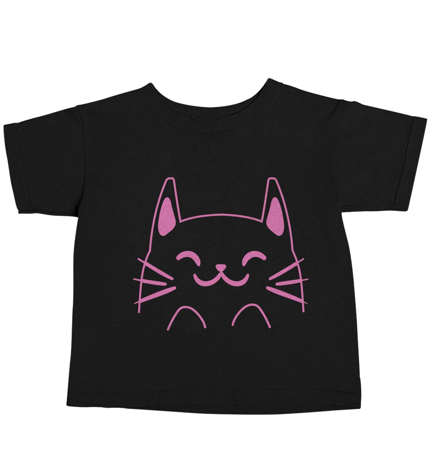 Cat illustration Black baby toddler Tshirt 2 years