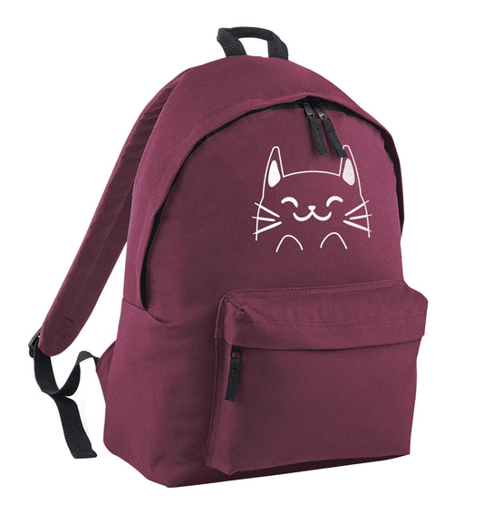 Cat illustration maroon children's backpack