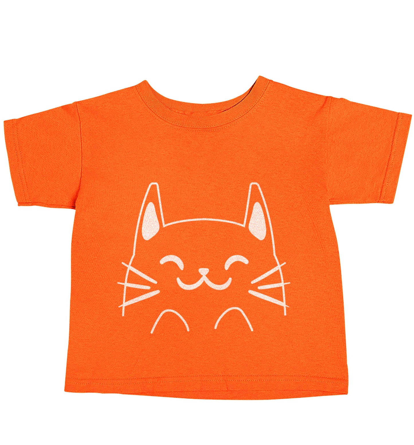 Cat illustration orange baby toddler Tshirt 2 Years