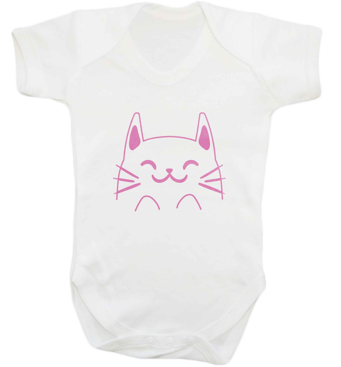 Cat illustration baby vest white 18-24 months