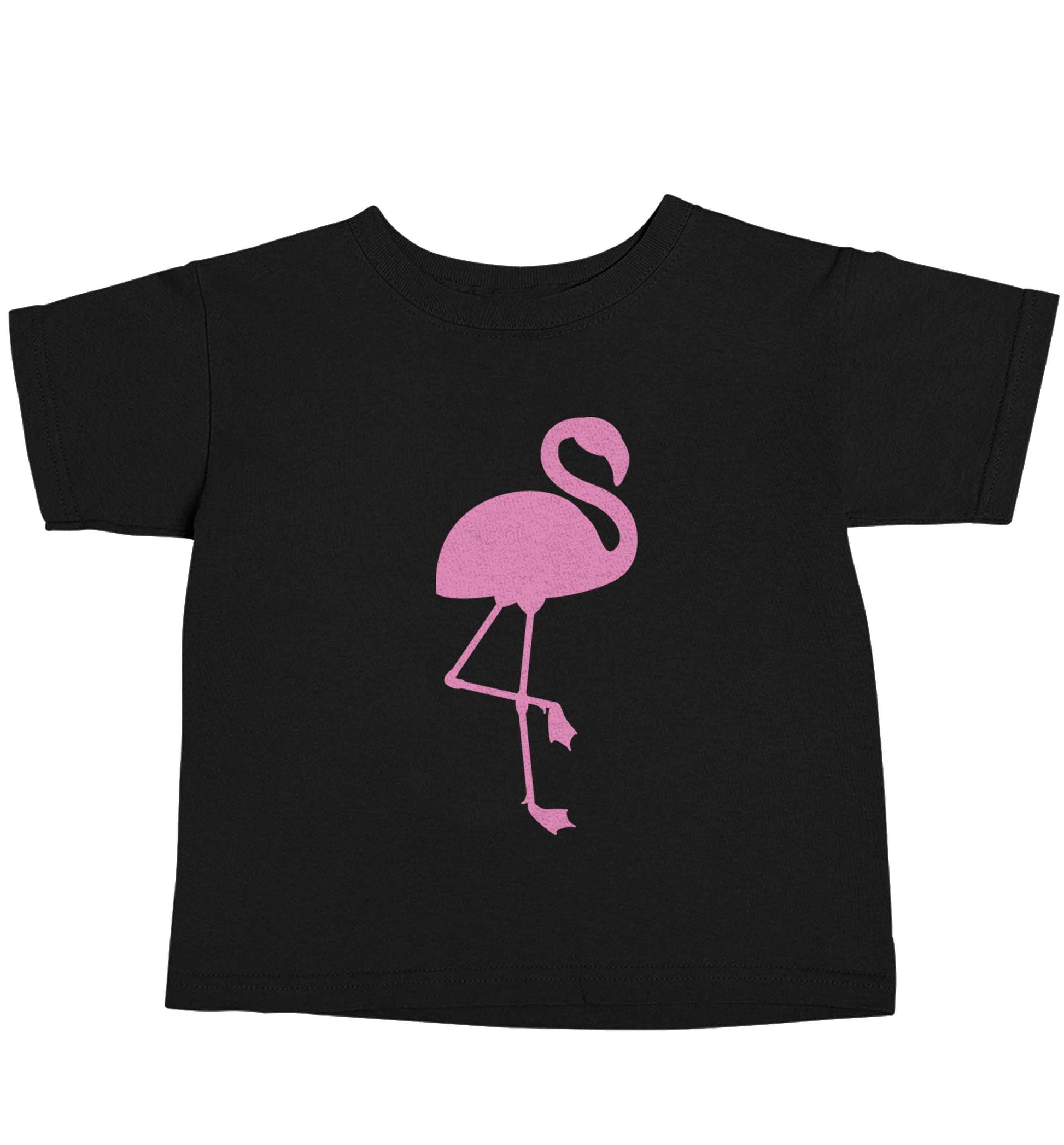 Pink flamingo Black baby toddler Tshirt 2 years