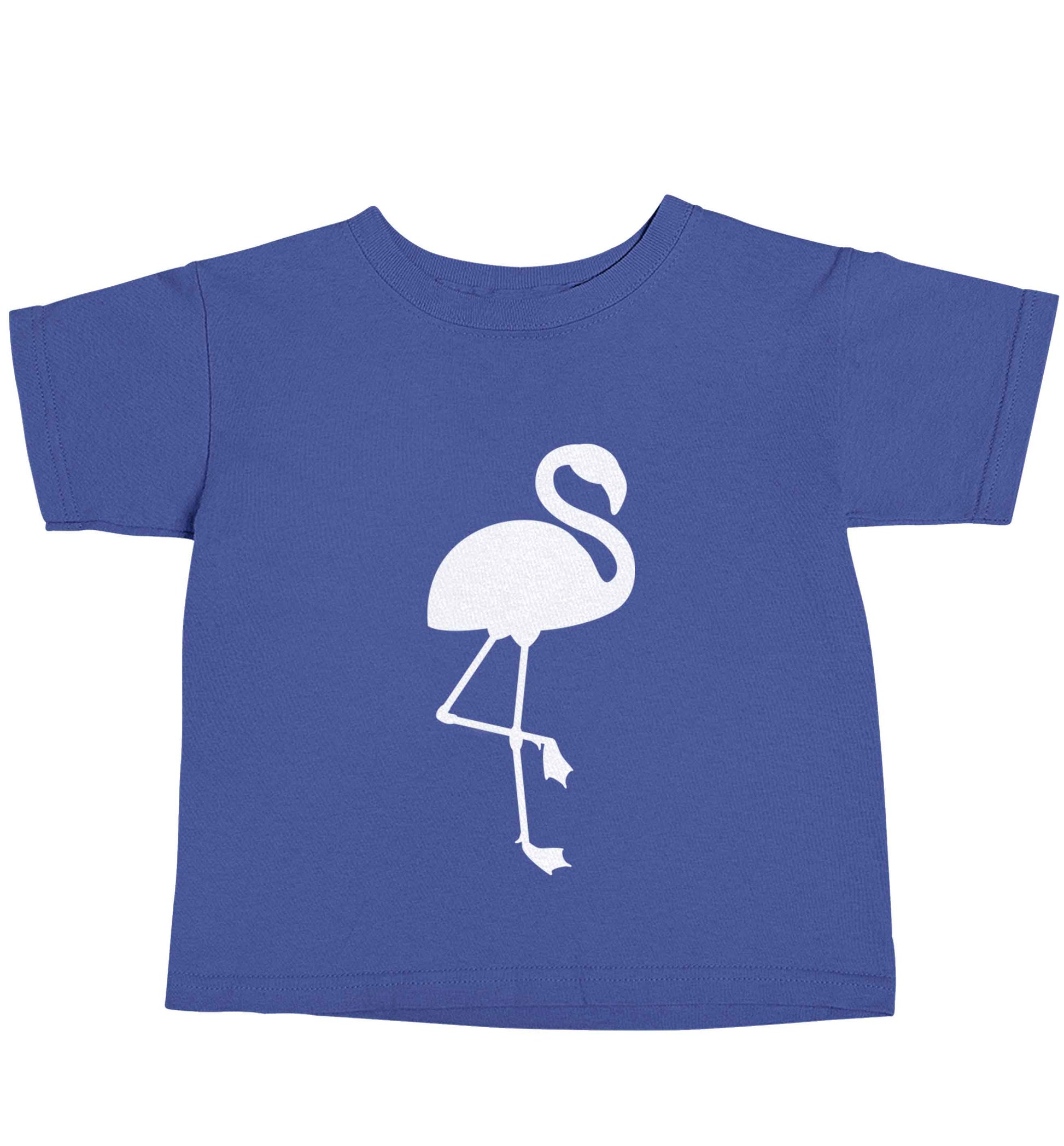 Pink flamingo blue baby toddler Tshirt 2 Years