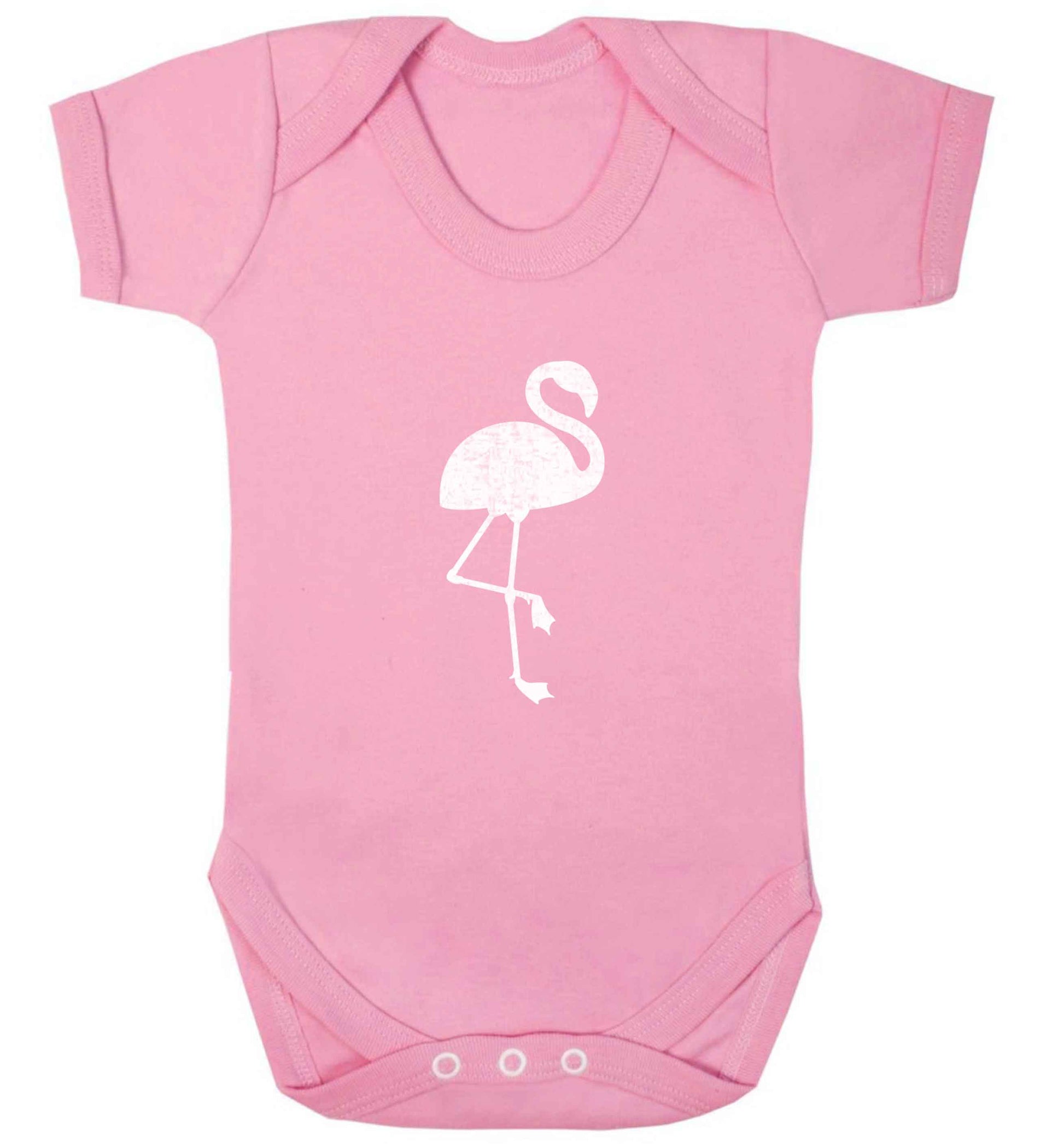 Pink flamingo baby vest pale pink 18-24 months