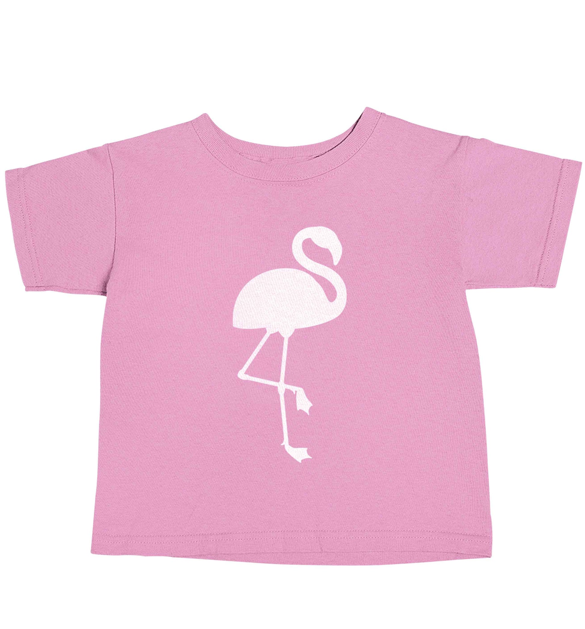 Pink flamingo light pink baby toddler Tshirt 2 Years