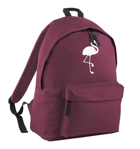 Pink flamingo maroon children's backpack