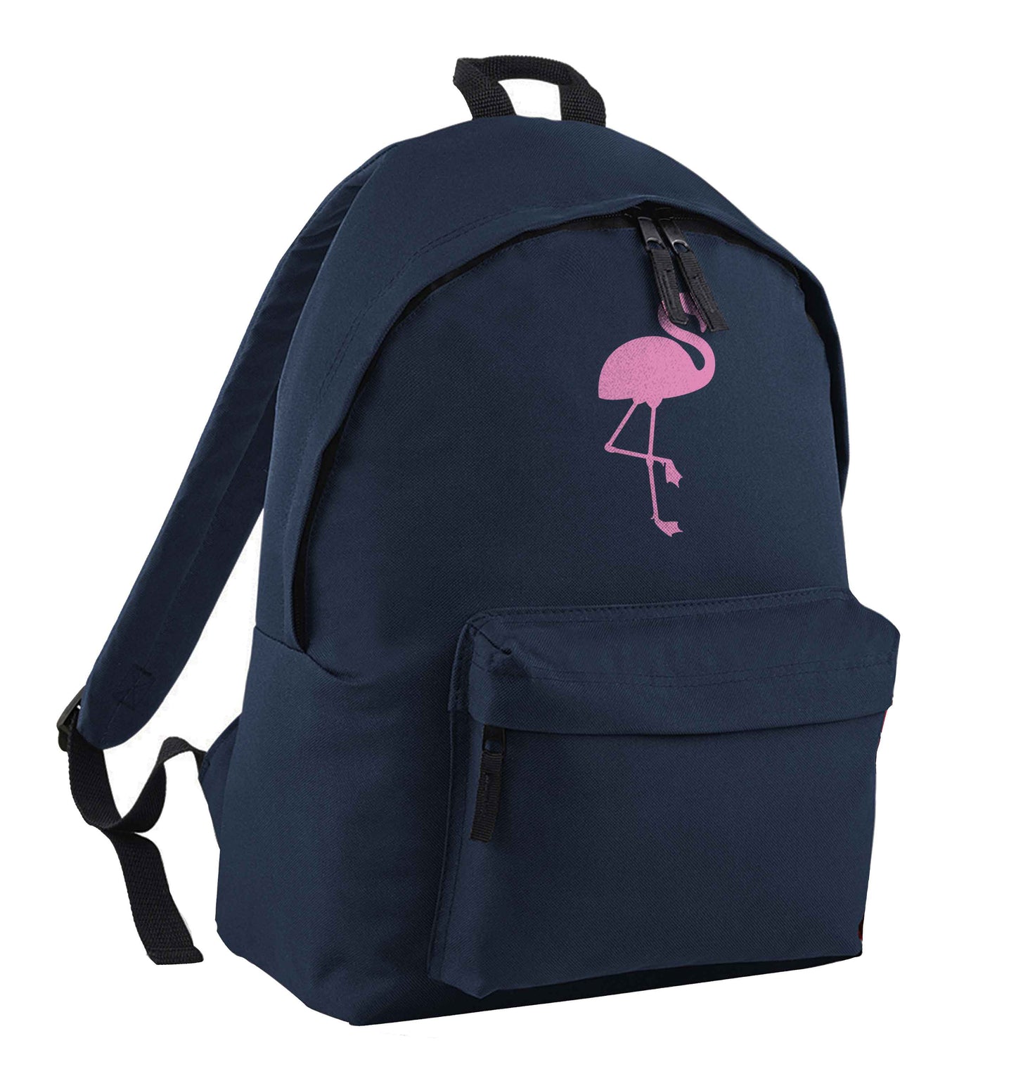 Pink flamingo navy children's backpack