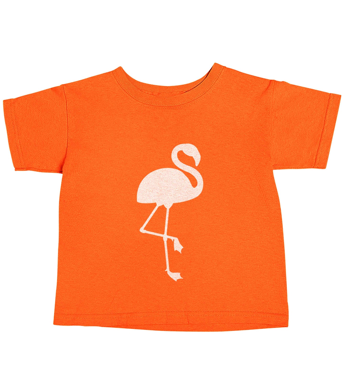 Pink flamingo orange baby toddler Tshirt 2 Years