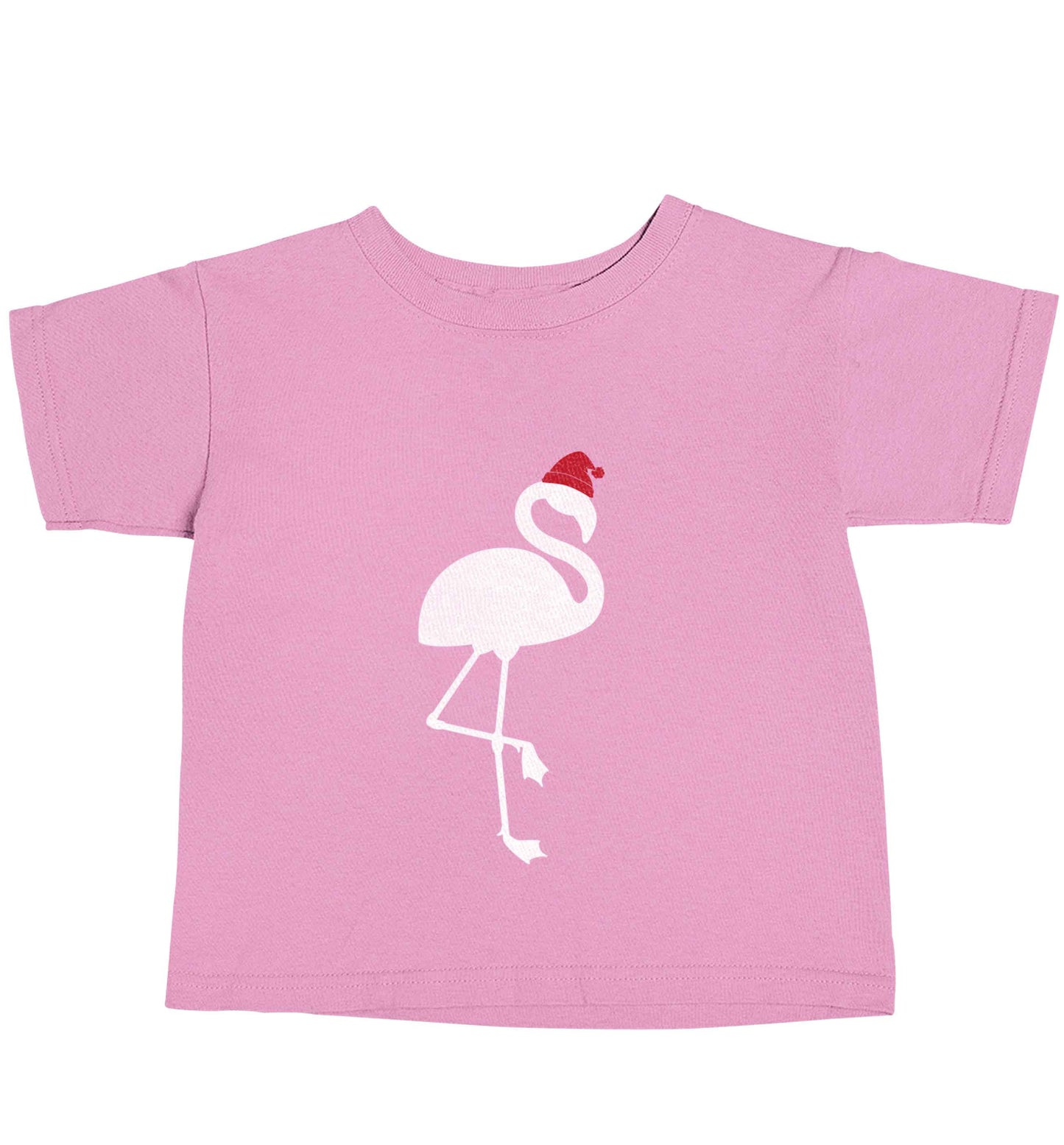 Pink flamingo santa light pink baby toddler Tshirt 2 Years