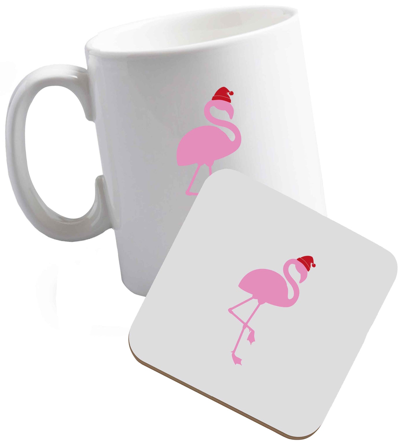 10 oz Tis The Season to Drink Whisky ceramic mug and coaster set right handed