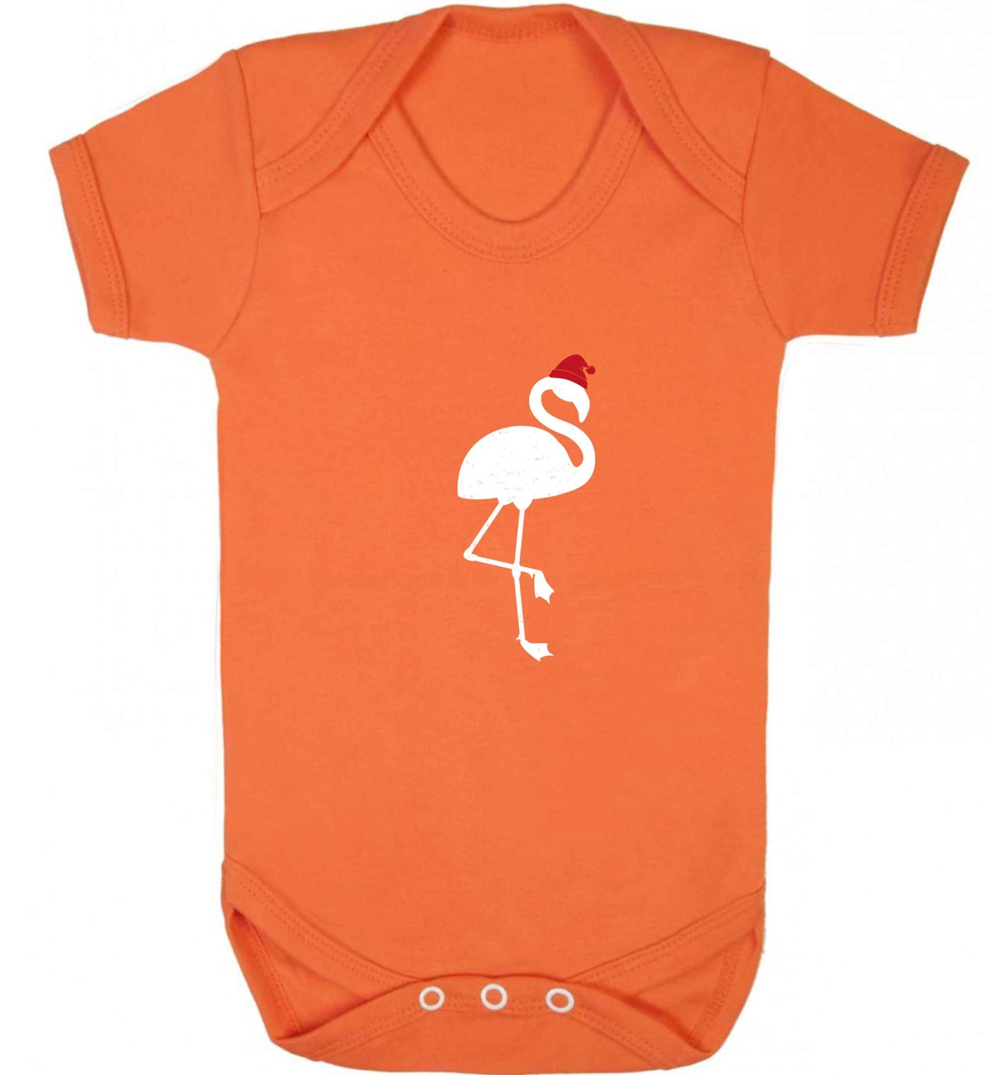 Pink flamingo santa baby vest orange 18-24 months