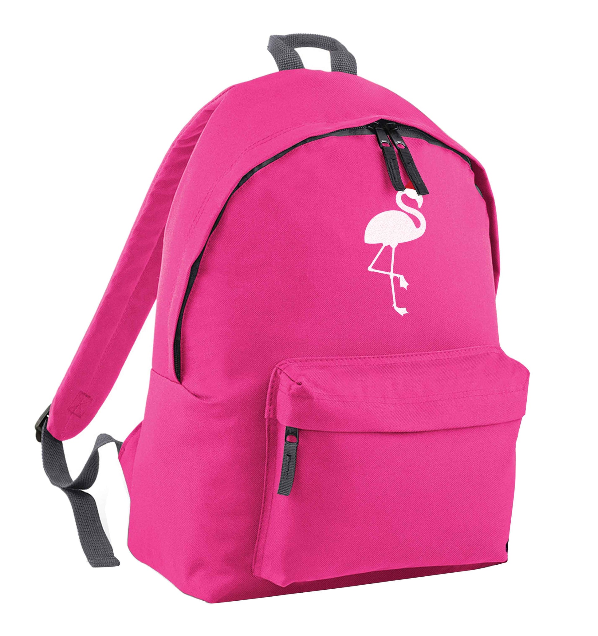 Pink flamingo santa pink children's backpack