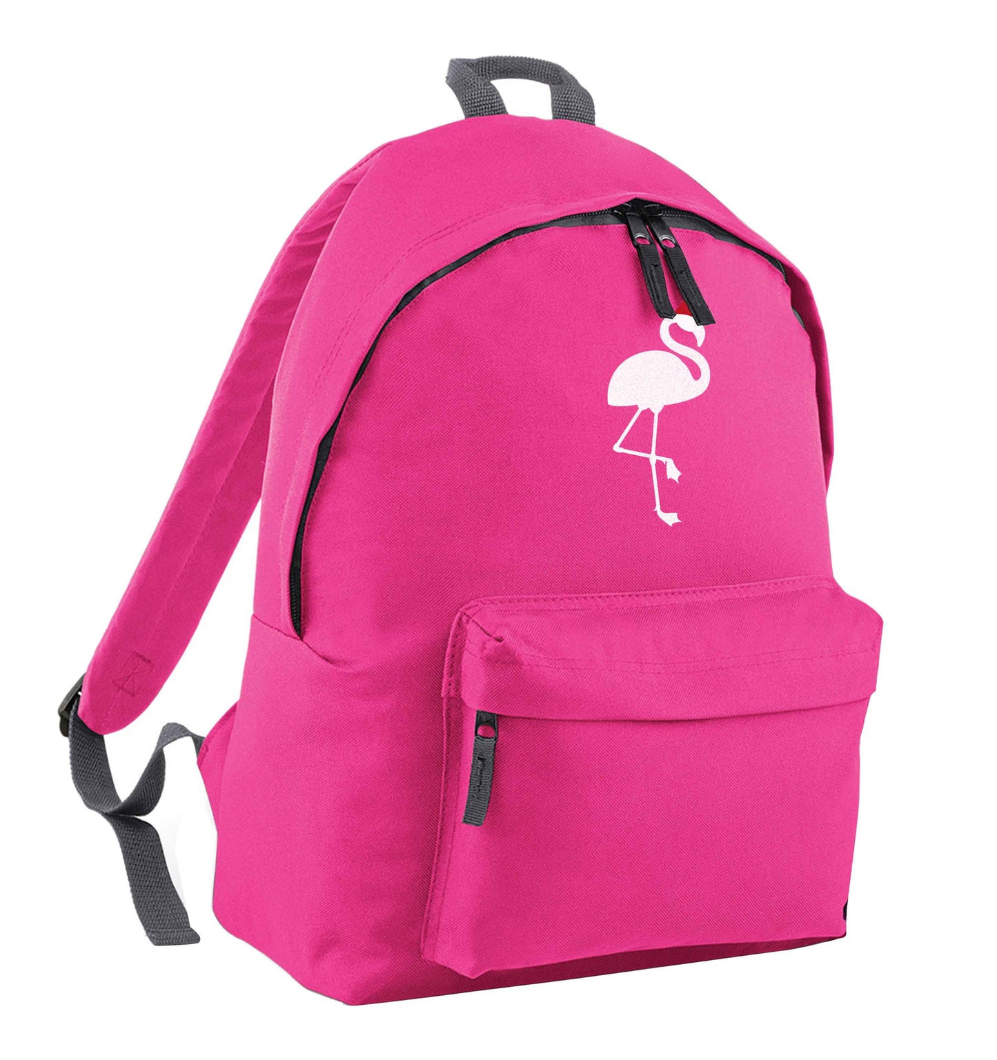 Pink flamingo santa pink adults backpack