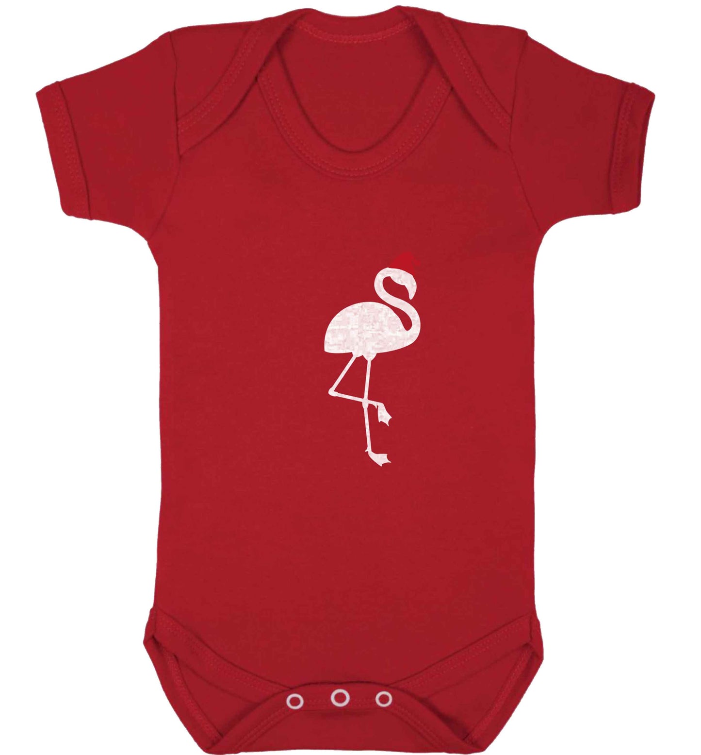 Pink flamingo santa baby vest red 18-24 months