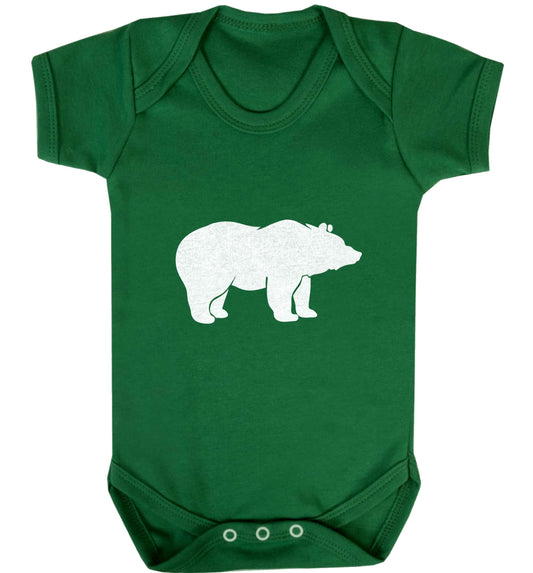 Blue bear baby vest green 18-24 months