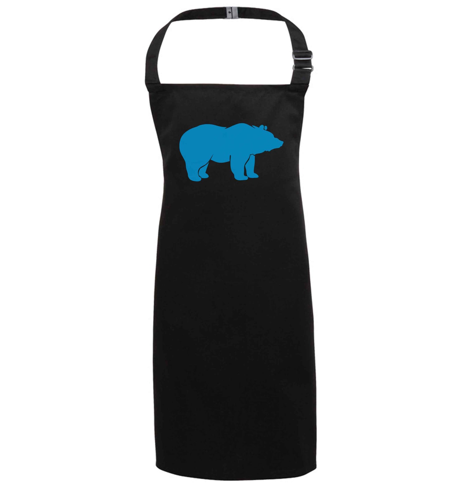 Blue bear black apron 7-10 years