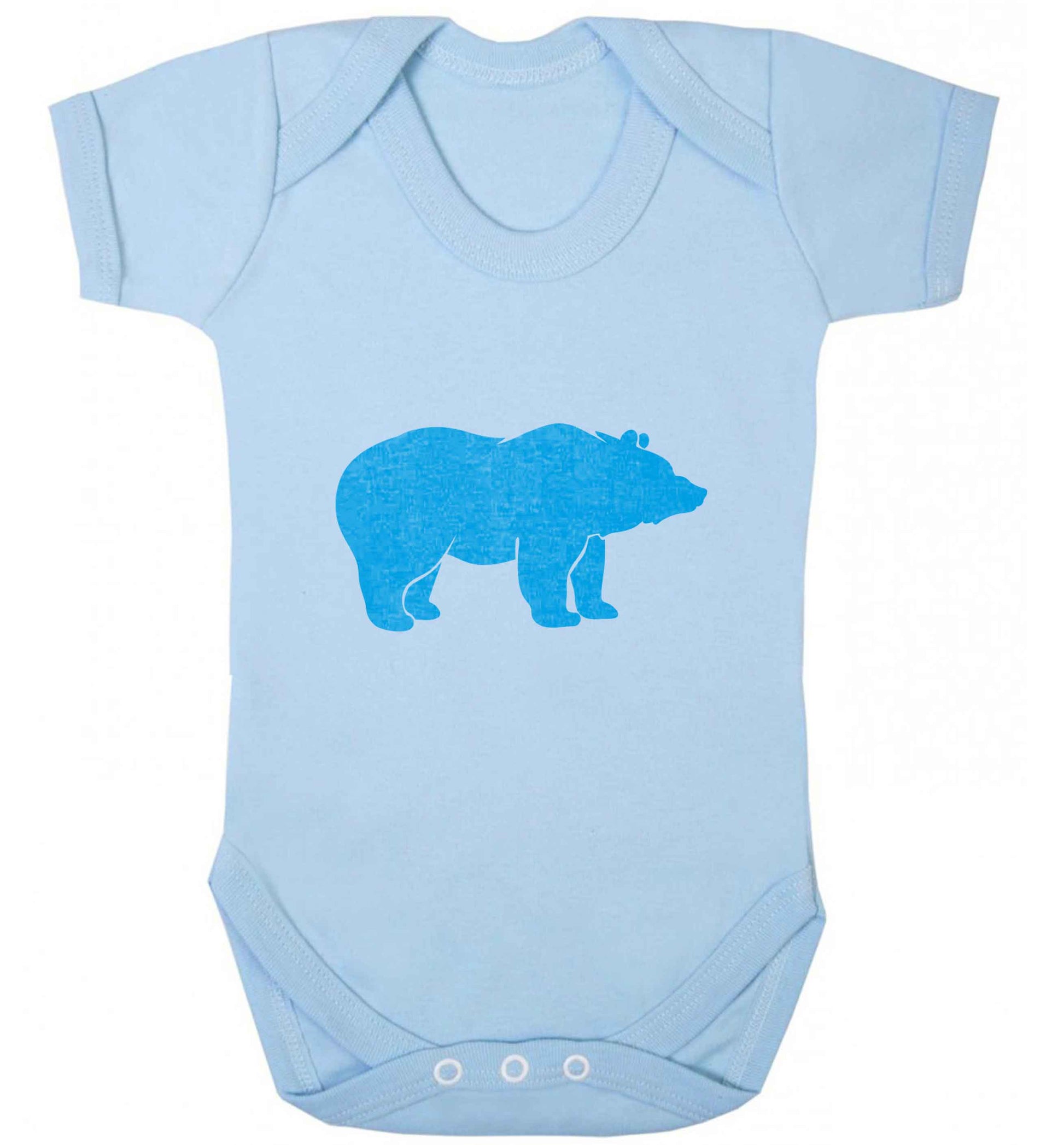 Blue bear baby vest pale blue 18-24 months