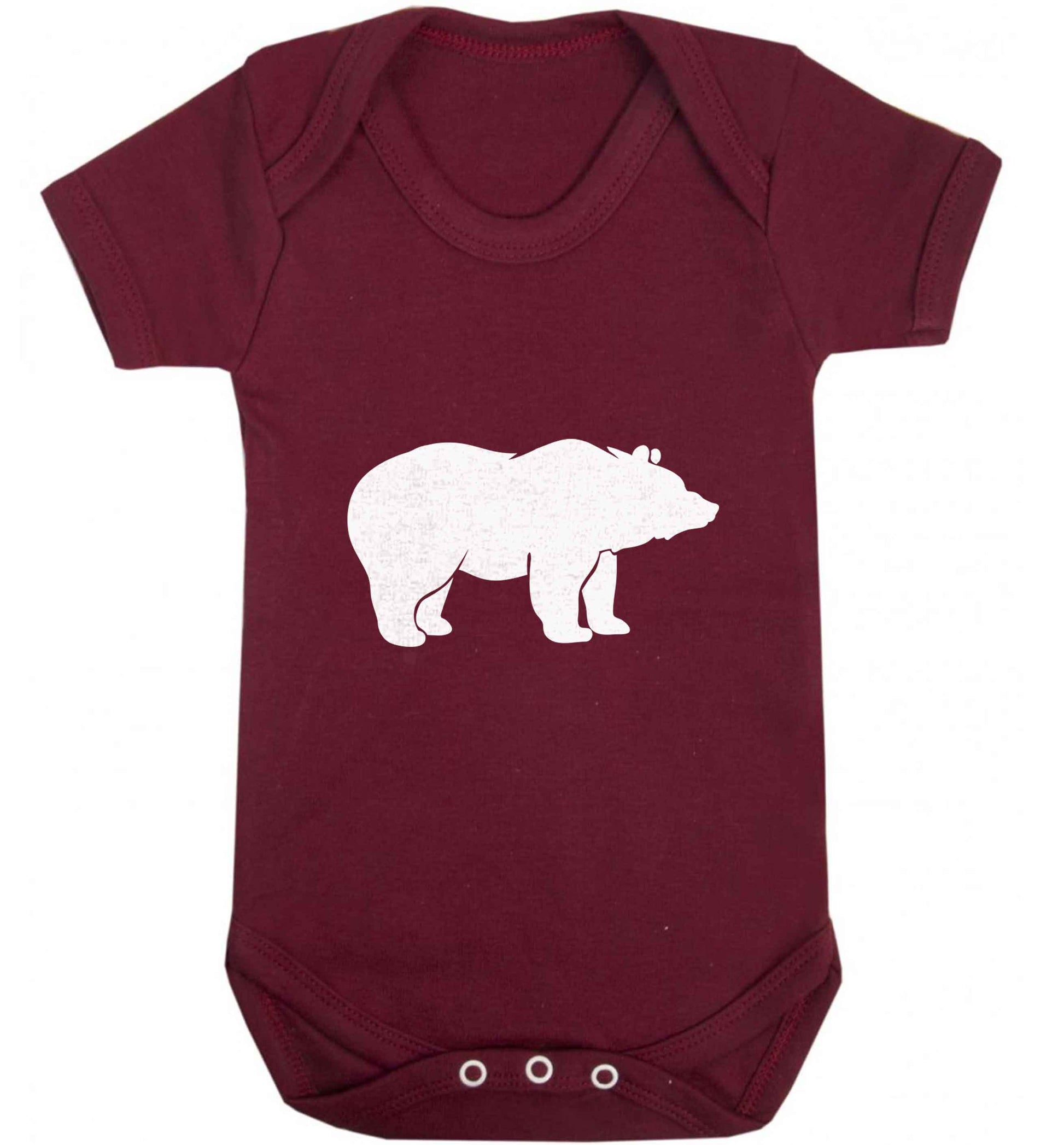 Blue bear baby vest maroon 18-24 months