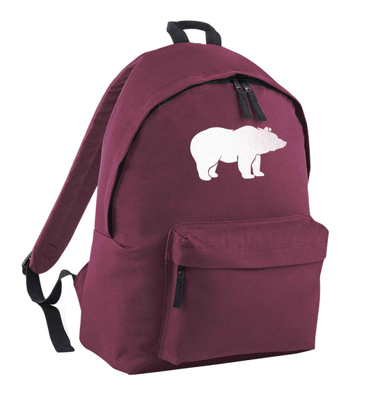 Blue bear maroon children's backpack