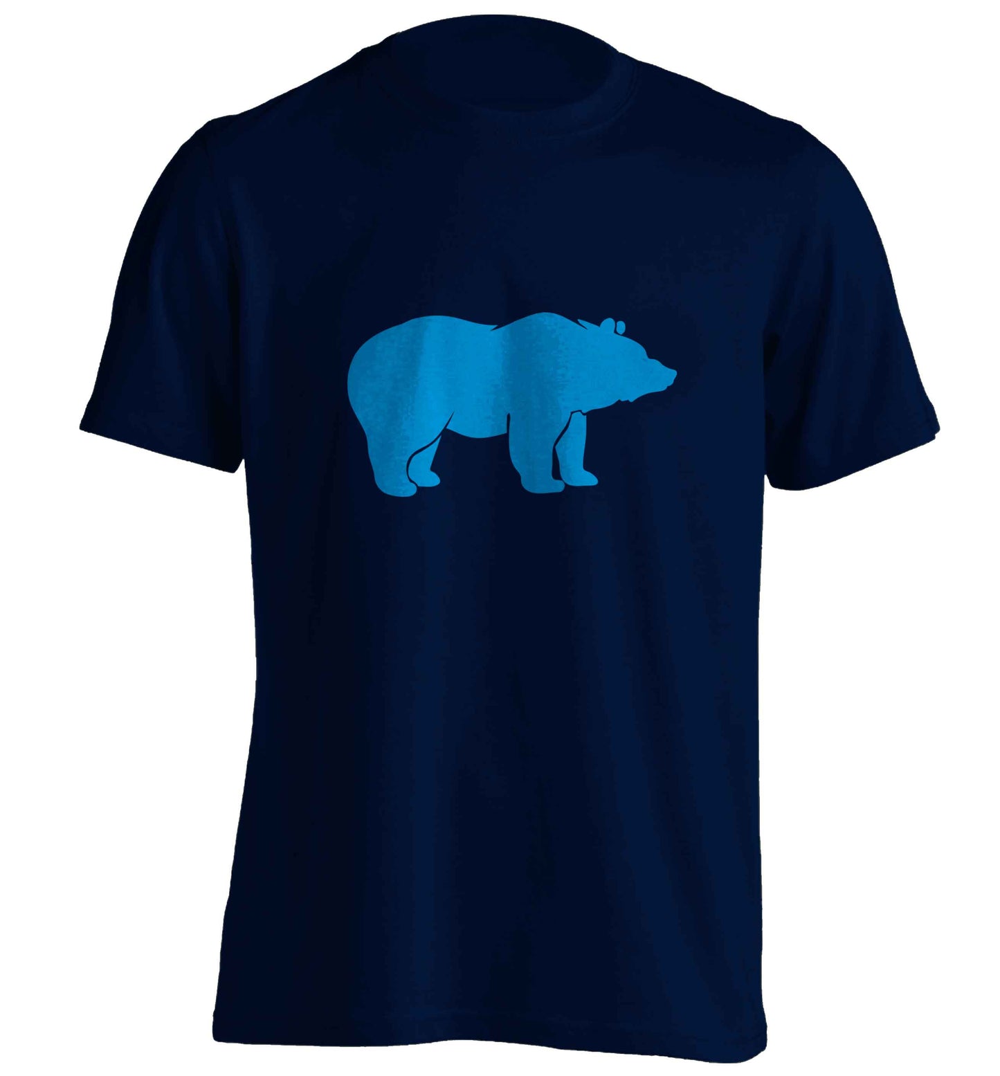 Blue bear adults unisex navy Tshirt 2XL