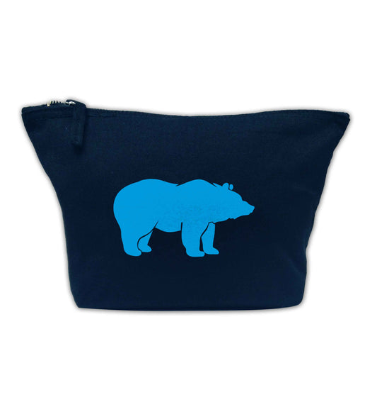 Blue bear navy makeup bag