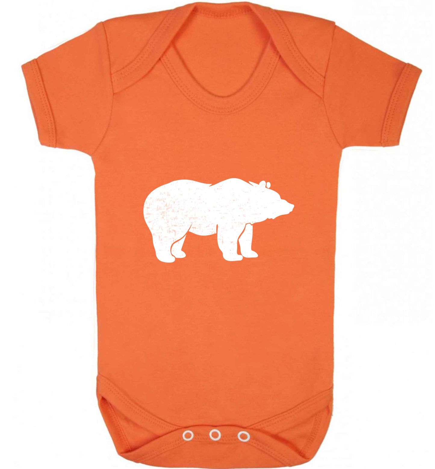 Blue bear baby vest orange 18-24 months