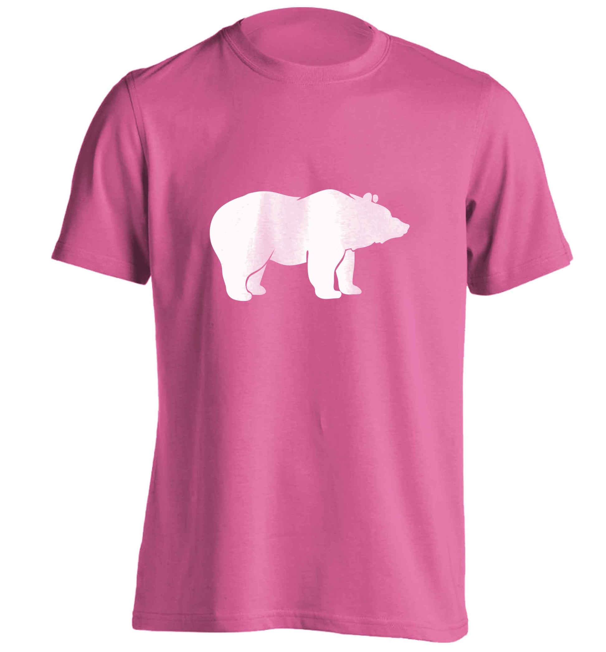 Blue bear adults unisex pink Tshirt 2XL