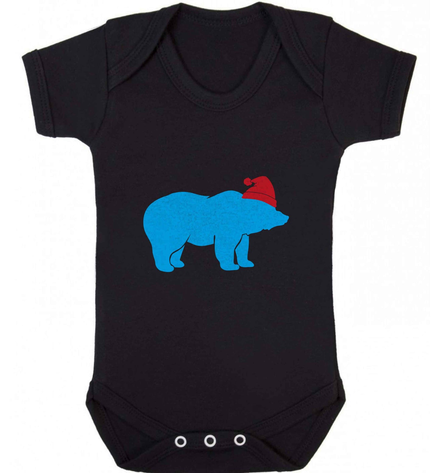 Blue bear Santa baby vest black 18-24 months