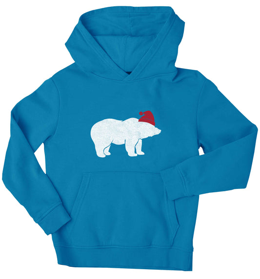 Blue bear Santa children's blue hoodie 12-13 Years