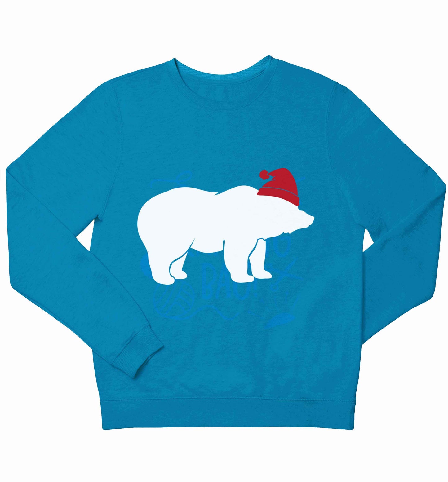 Blue bear Santa children's blue sweater 12-13 Years