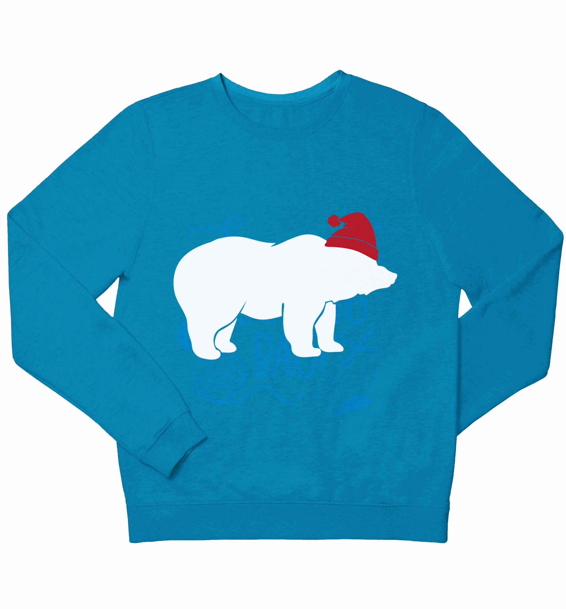 Blue bear Santa children's blue sweater 12-13 Years