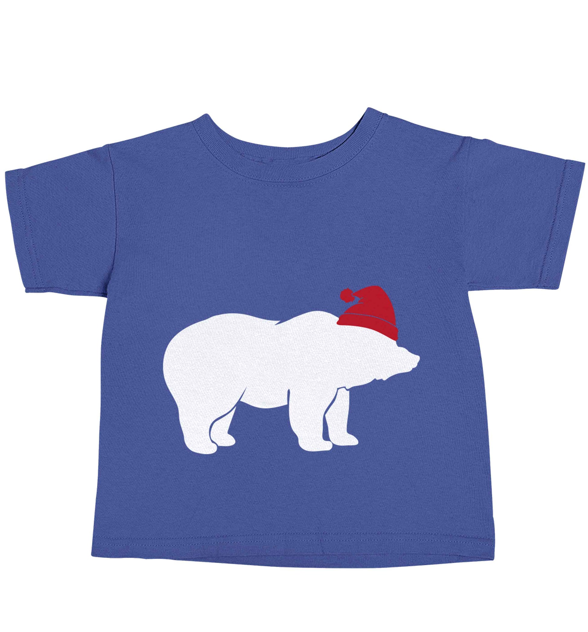 Blue bear Santa blue baby toddler Tshirt 2 Years