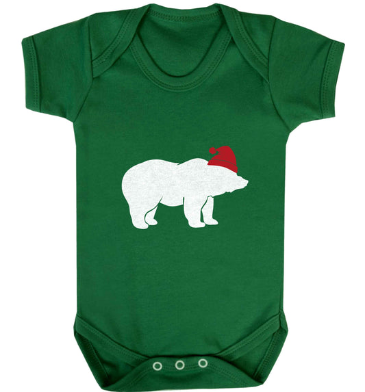 Blue bear Santa baby vest green 18-24 months
