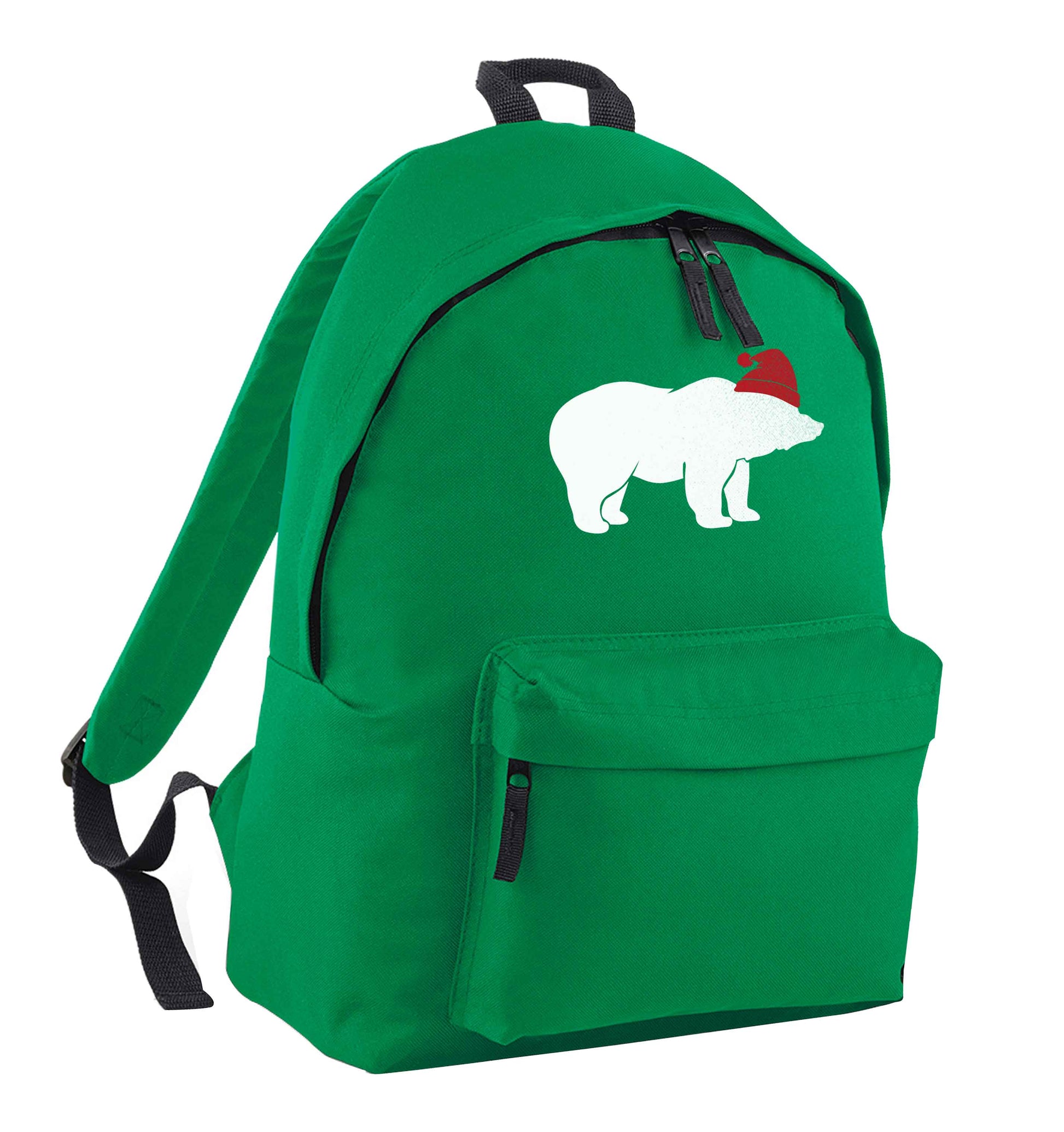 Blue bear Santa green adults backpack